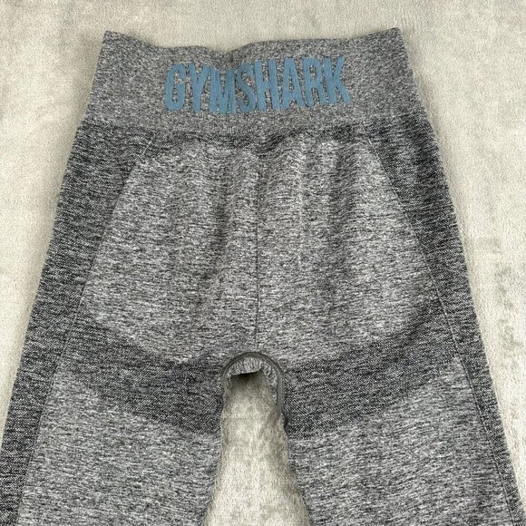 Gymshark Leggings Women XS Flex High Waisted Gray Blue Dry Ankle Athletic Yoga - Picture 9 of 9